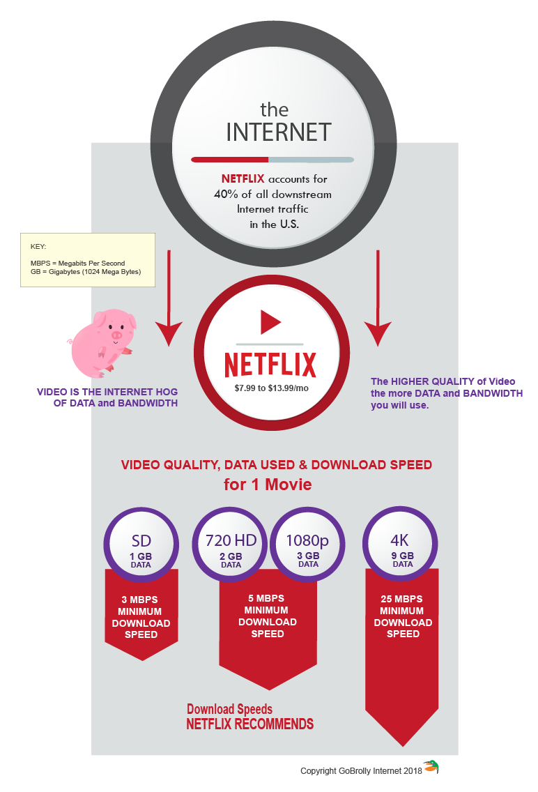 Data and Internet Speed Required to Stream Netflix - GoBrolly Internet