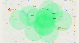 GoBrolly Service Map Area March 2020